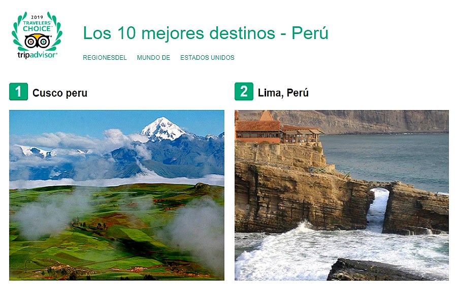 Estos son los 10 mejores destinos turísticos del Perú, según TripAdvisor