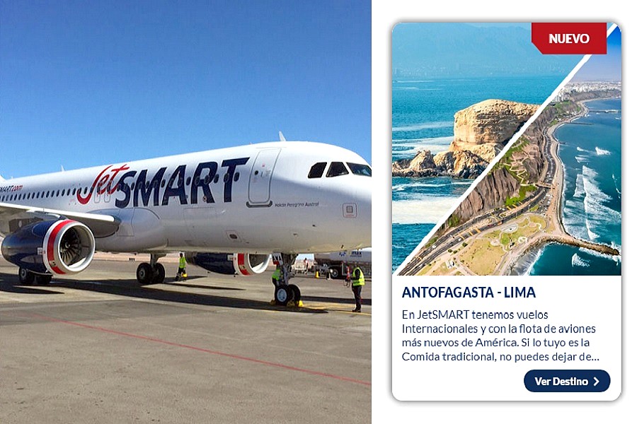 JetSmart unirá Lima y Antofagasta con dos vuelos semanales desde marzo de 2020