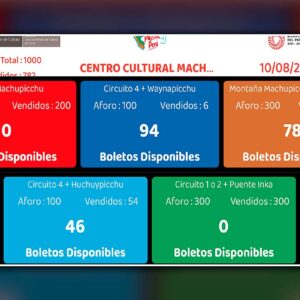 Habilitan sistema que muestra disponibilidad de entradas físicas a Machu Picchu en tiempo real