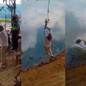 Viceministra de Turismo sufre estrepitosa caída en laguna de Oxapampa