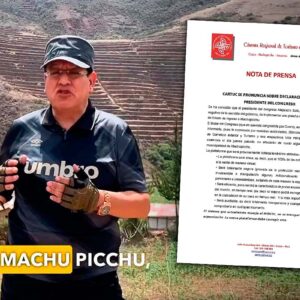 Cartuc rechaza declaraciones de presidente del Congreso sobre plataforma de entradas a Machu Picchu