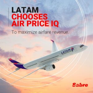 Latam Airlines adopta la solución inteligente Air Price IQ de Sabre