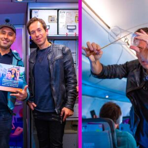 Sky Airline promueve su programa de fidelización con magia a más de 35 mil pies de altura