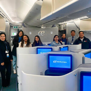 Peru Routes Área de Consolidación en la exclusiva inspección del avión de Air Europa