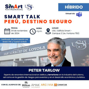 Organizan evento “SmArt Talk: Perú, Destino Seguro” con Peter Tarlow
