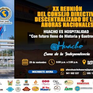 Ahora Perú realizará XX Consejo Descentralizado en la ciudad de Huacho