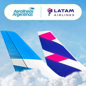 Latam y Aerolíneas Argentinas publican vuelos de código compartido