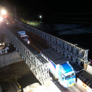 Chancay: tránsito en Panamericana Norte se restablece con instalación de puente modular