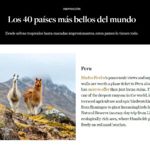 Condé Nast Traveller ubica a Perú entre los países más bellos del mundo