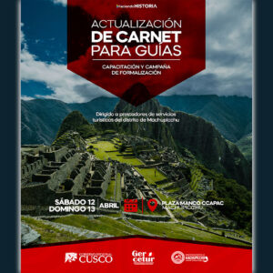 Machu Picchu: anuncian campaña de actualización del carnet de guía de turismo