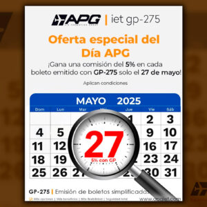 APG celebra su “APG DAY” con comisión especial del 5% para agencias de viajes