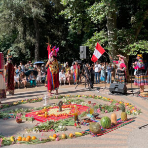 Celebran el Inti Raymi en Parque del Retiro de Madrid