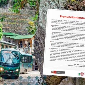 Gobierno deslinda responsabilidad en conflicto por transporte turístico a Machu Picchu