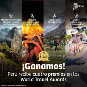 Perú conquista cuatro premios en los World Travel Awards Sudamérica 2025
