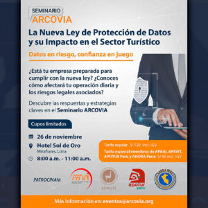 Seminario ARCOVIA analizará impacto de nueva Ley de Protección de Datos