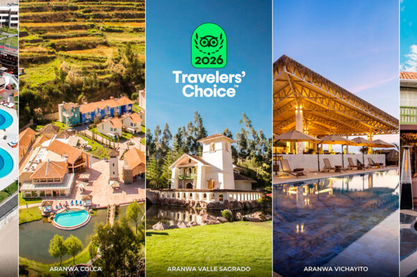 Aranwa Hotels es reconocido con el sello Tripadvisor Travelers’ Choice 2026